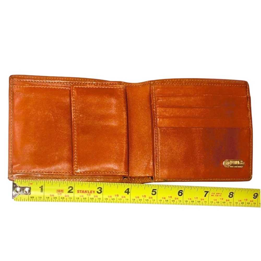 FENDI Pequin Pecan Striped Pattern Bifold Wallet NEW IN BOX - Picture 4 of 17